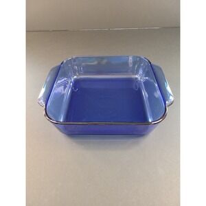 Cobalt Pyrex 8x8x2 Casserole Brownie Baker
